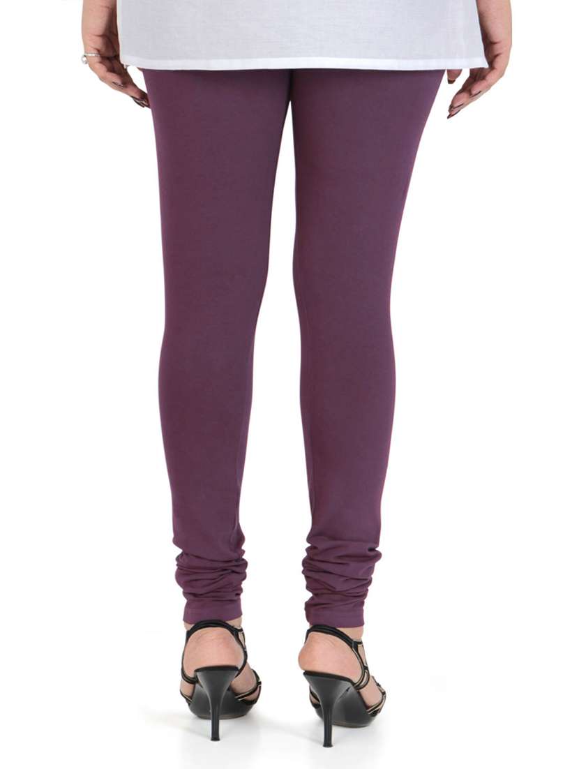 purple solid churidar - 18431814 - Standard Image - 2