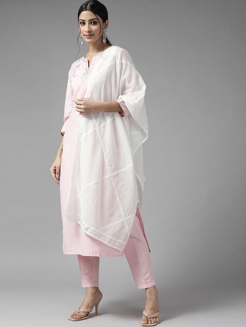 pure soft cotton with chikankari handwork dupatta - 18431887 - Zoom Image - 0