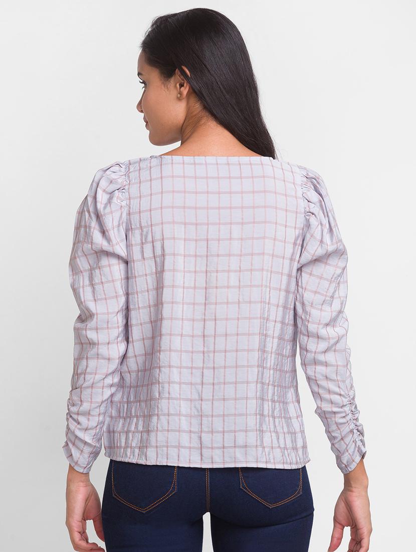 women's straight round neck top - 18431911 - Standard Image - 2