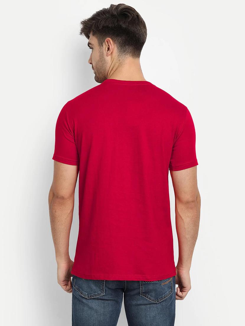 red chest-printed t-shirt - 18432037 - Standard Image - 2