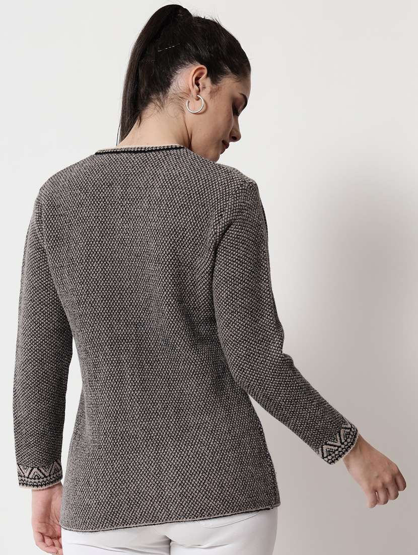 long sleeved self-designed wool cardigan - 18432052 -  Standard Image - 2