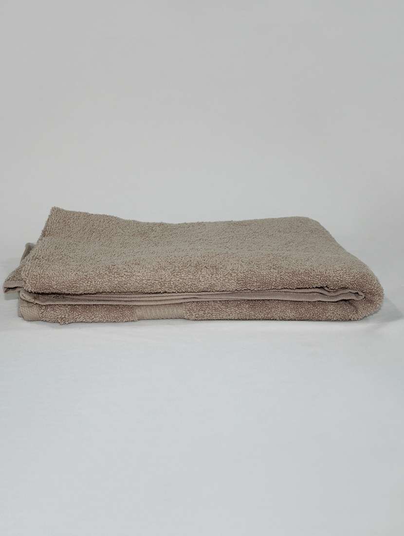 brown solid bath towel