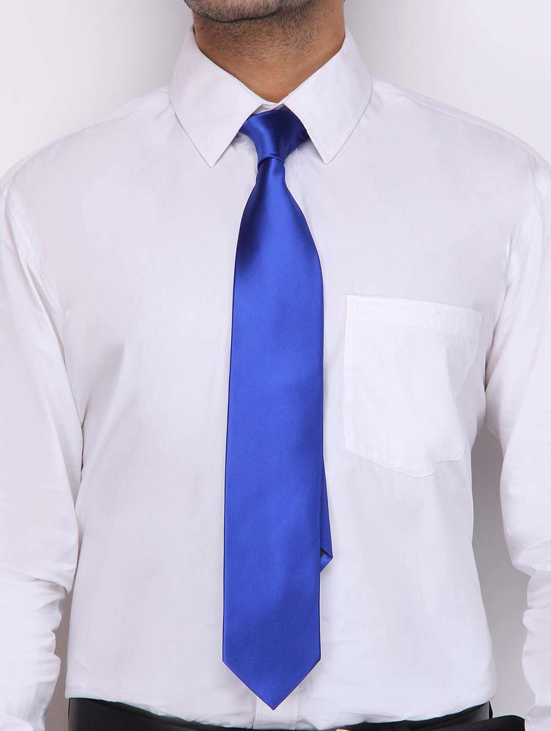 blue silk blend ty - 18432343 - Standard Image - 2