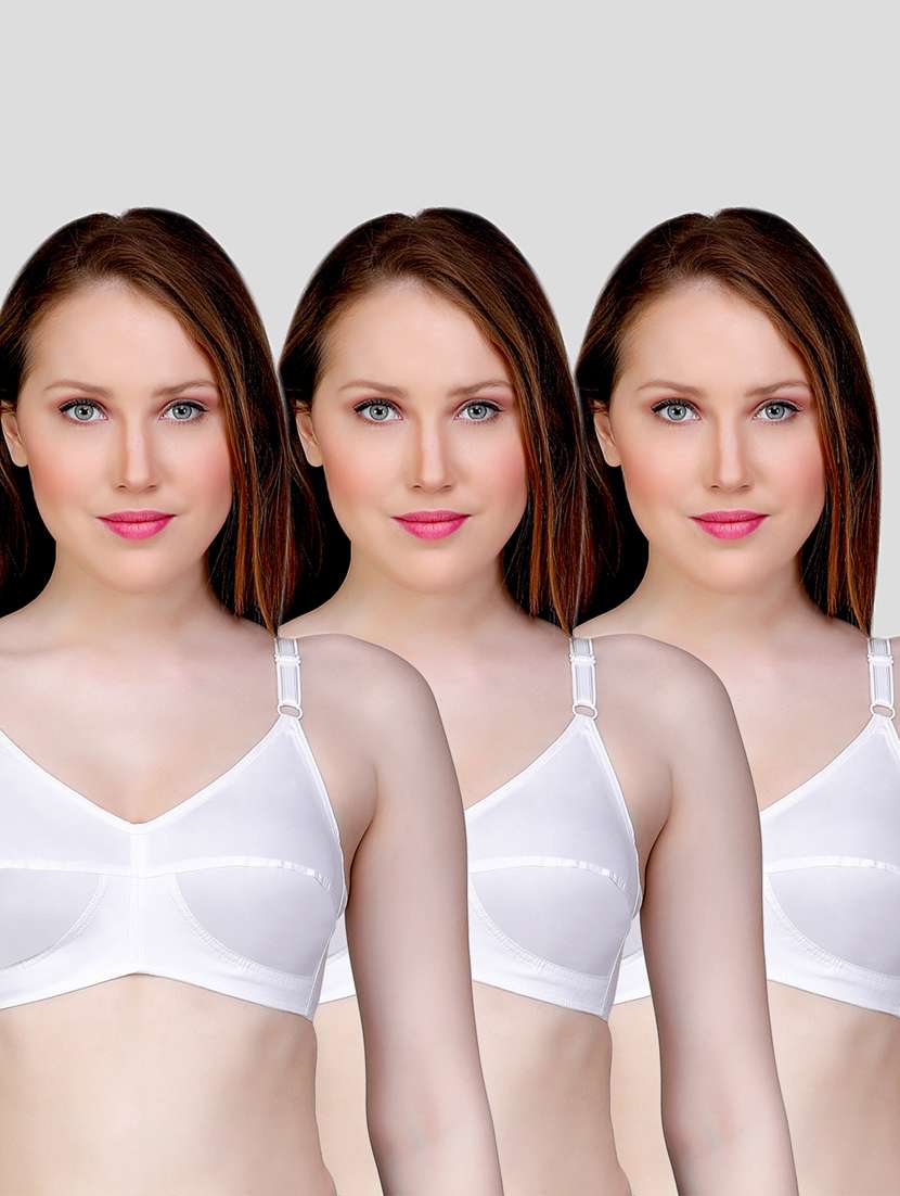 pack of 3 solid regular bra
