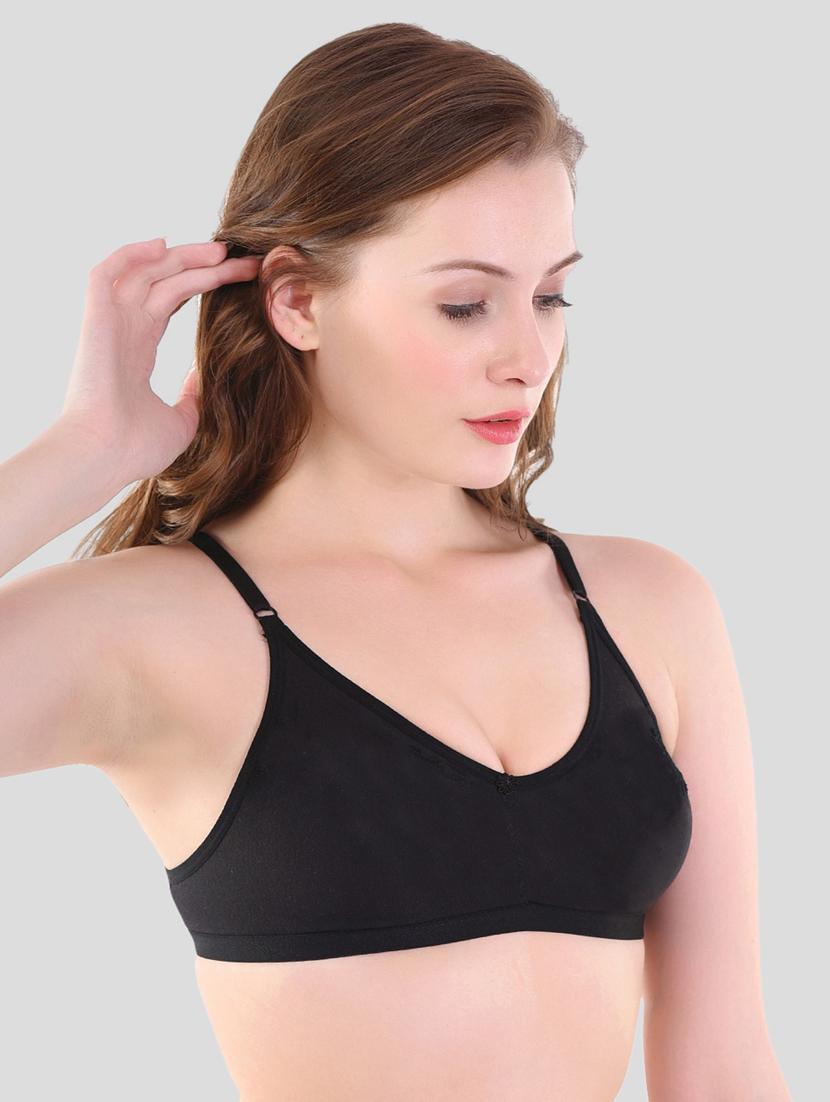 black solid regular bra - 18434333 - Standard Image - 2