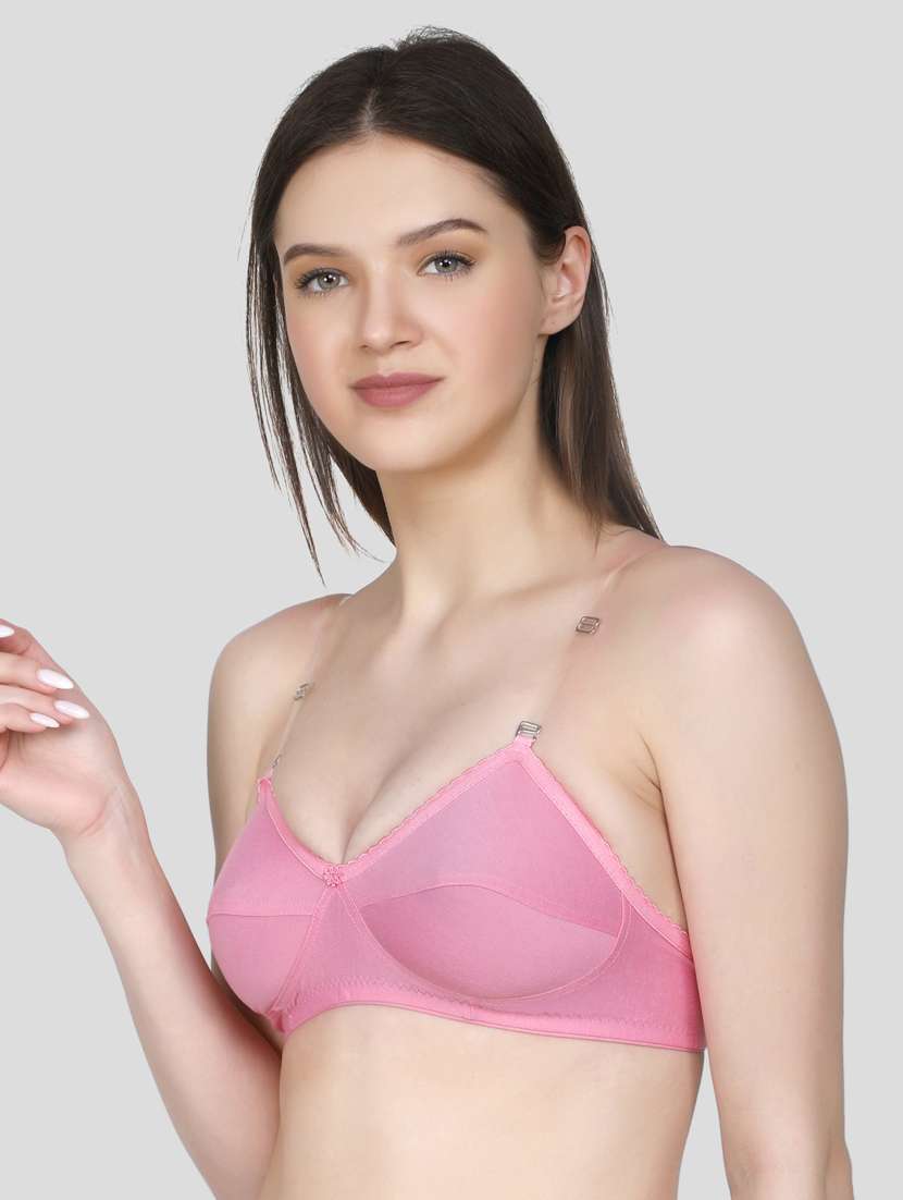 pink solid t-shirt bra - 18434343 - Standard Image - 2