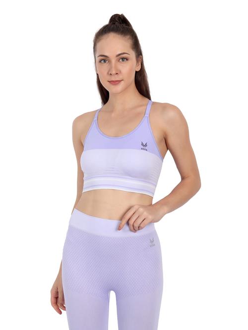 blue lightly padded sports bra - 18434412 - Standard Image - 0
