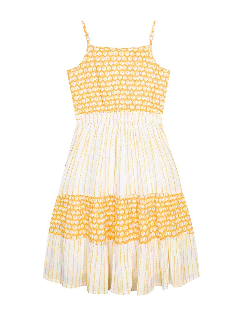 girls yellow printed frock - 18434429 - Standard Image - 2
