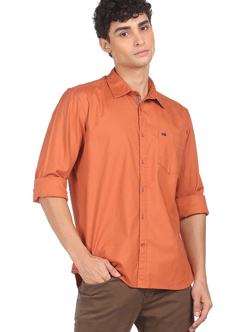 mens solid casual shirt