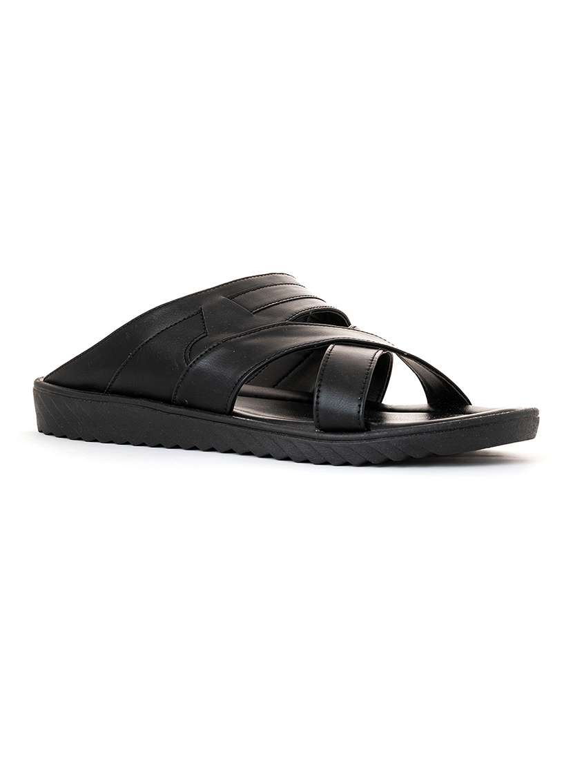 men black slip on sandal