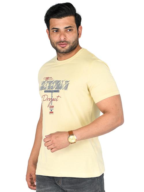 cream front print t-shirt - 18435332 - Standard Image - 0