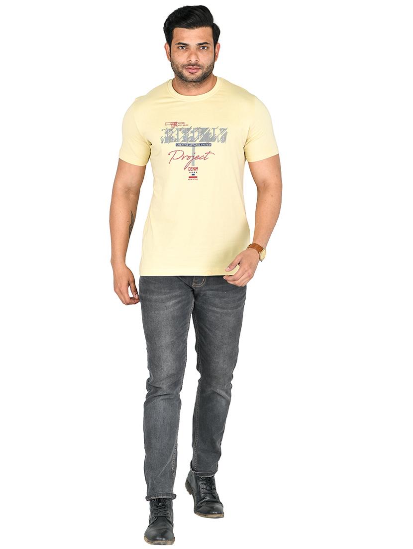 cream front print t-shirt - 18435332 - Standard Image - 2