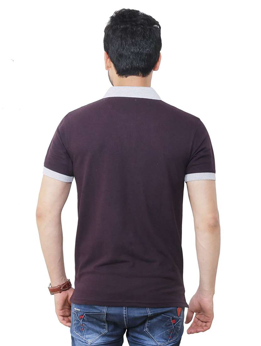 purple solid polo t-shirt - 18436170 - Standard Image - 2