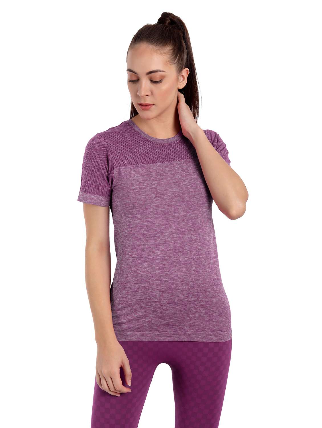 women's color block crew neck t-shirt
