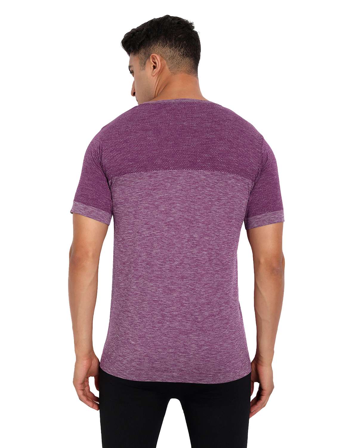 purple chest-printed t-shirt - 18436323 - Standard Image - 2