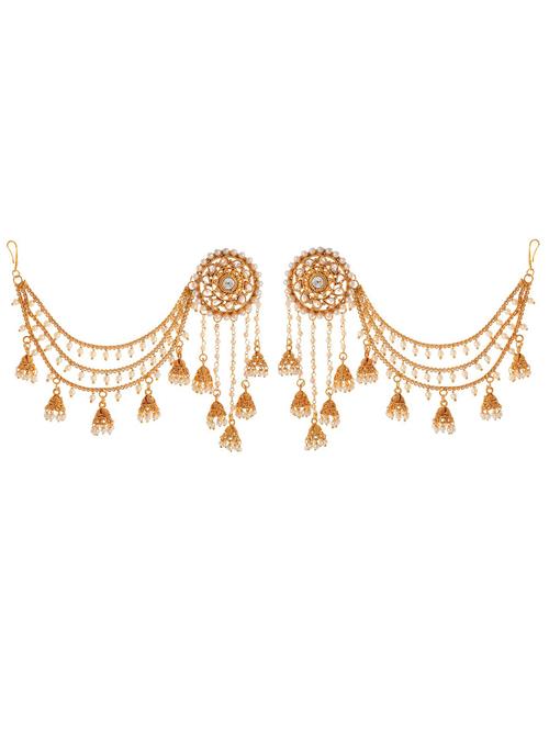 gold gold plated water fall earrings - 18436329 - Standard Image - 0