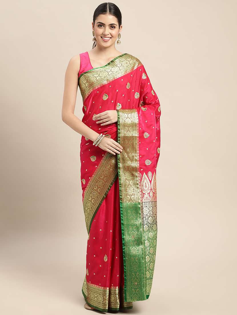 women's embroidered saree with blouse