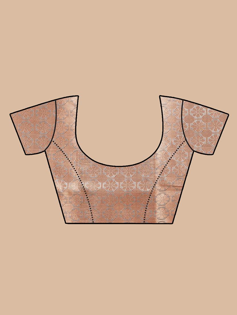 golden zari work woven saree with blouse - 18436791 - Standard Image - 2