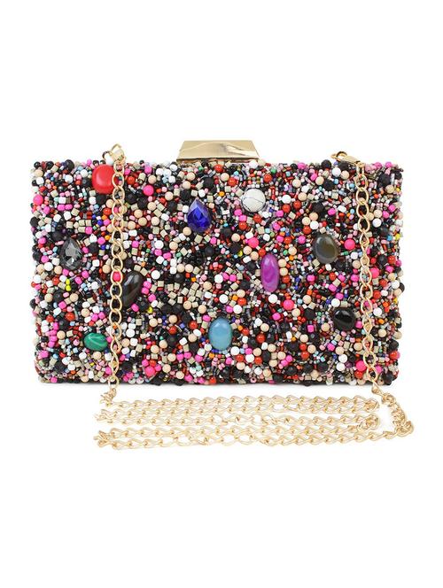 silver silk box clutch - 18437080 -  Standard Image - 0
