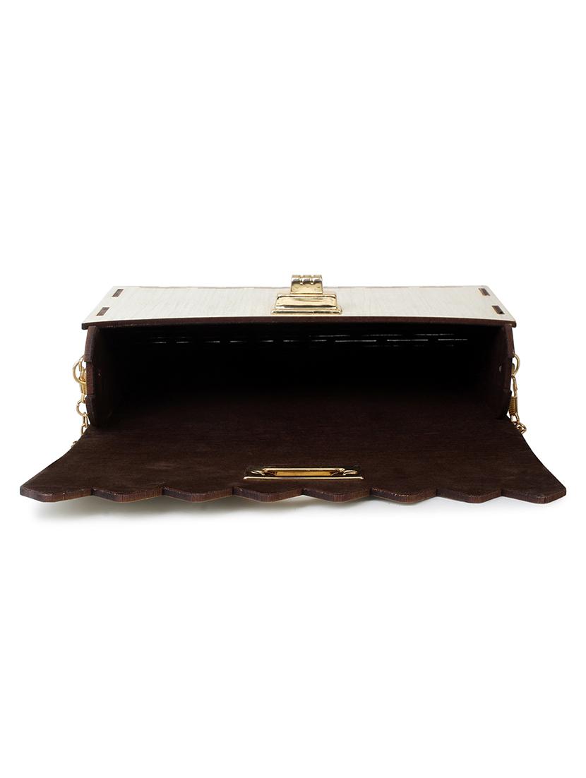 cream wood regular clutch - 18437086 - Standard Image - 2