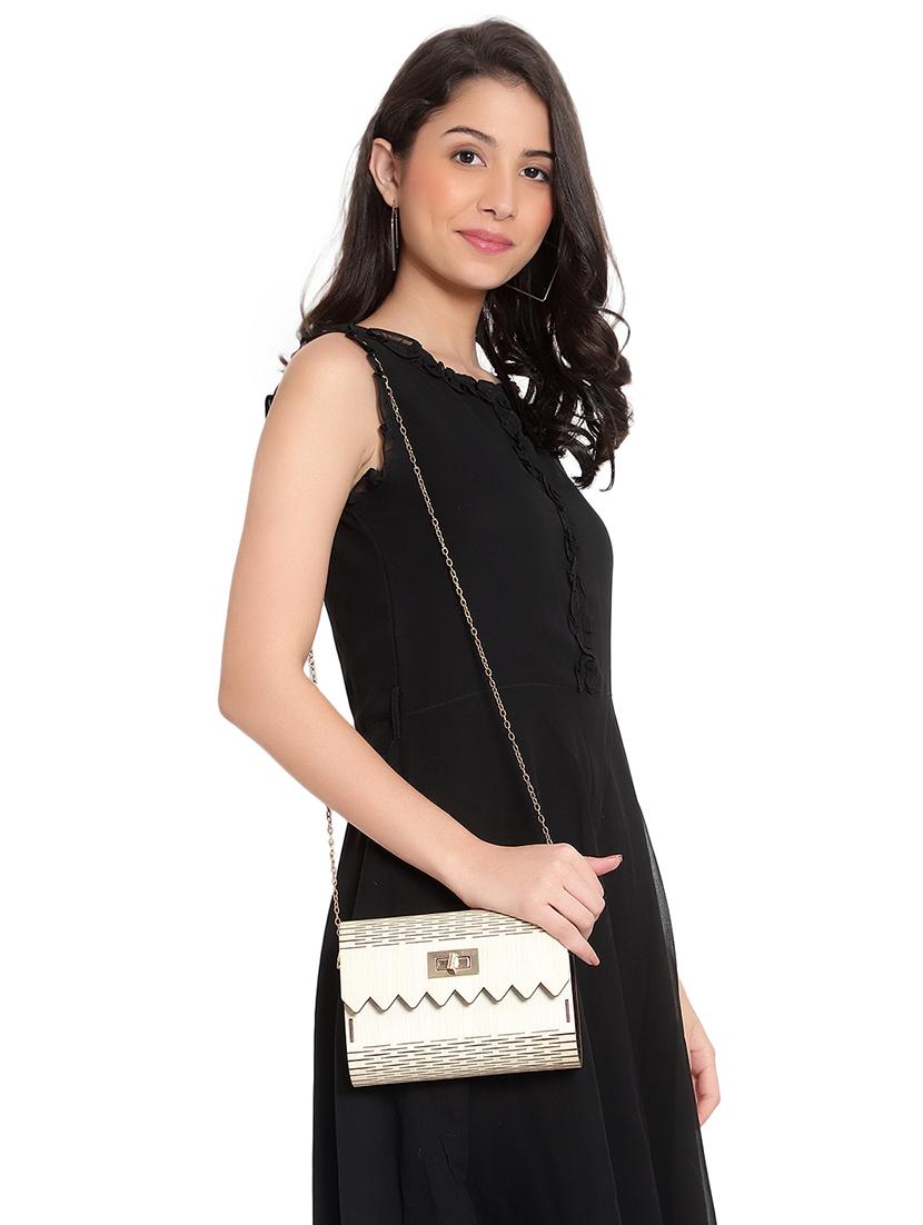 cream wood regular clutch - 18437086 - Standard Image - 7