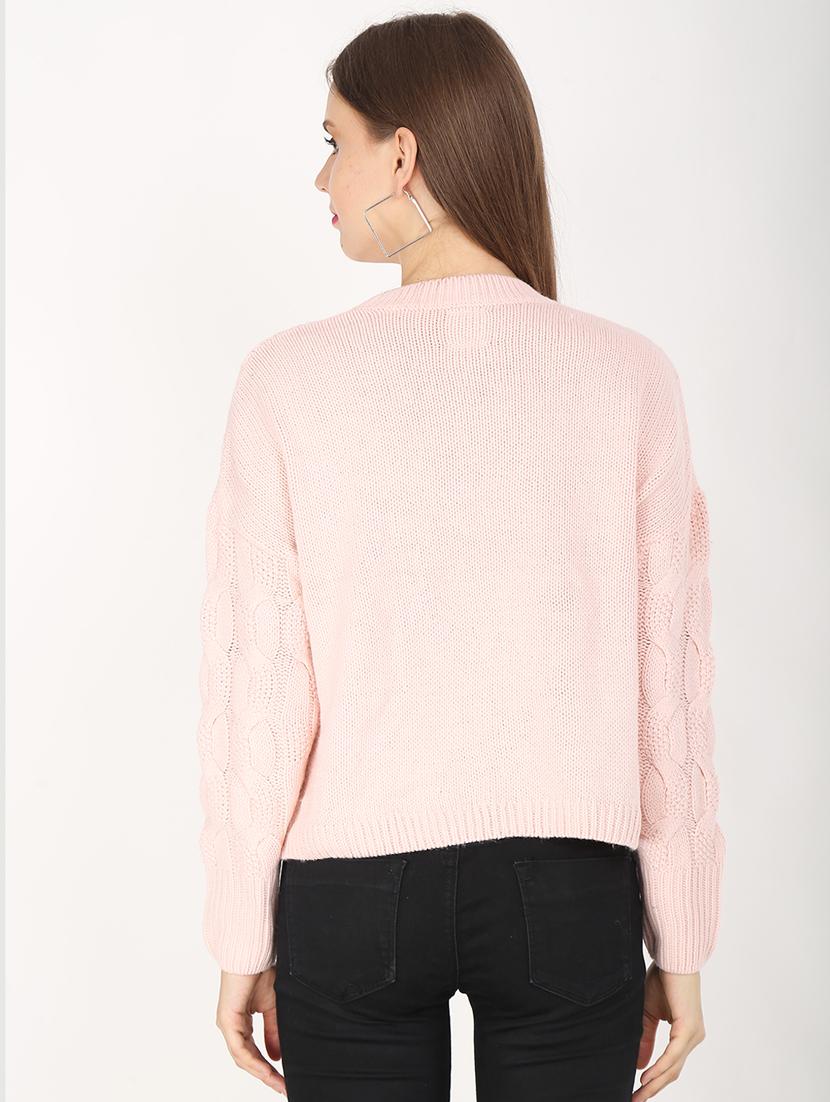 crew neck self design pullover - 18437535 - Standard Image - 2