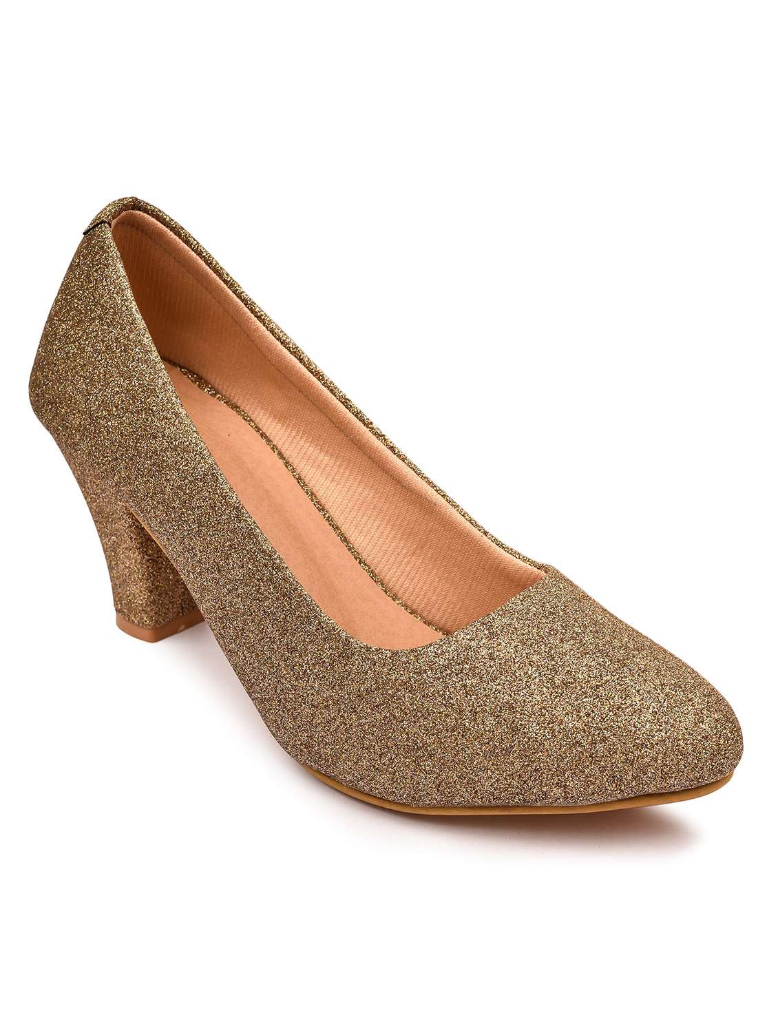 copper embellished slip on pump