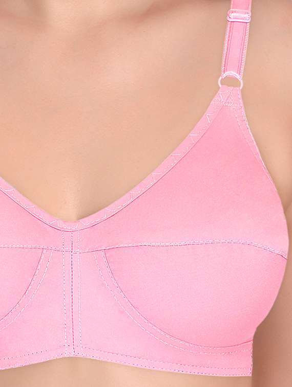 pink non padded regular bra - 18437652 -  Standard Image - 2