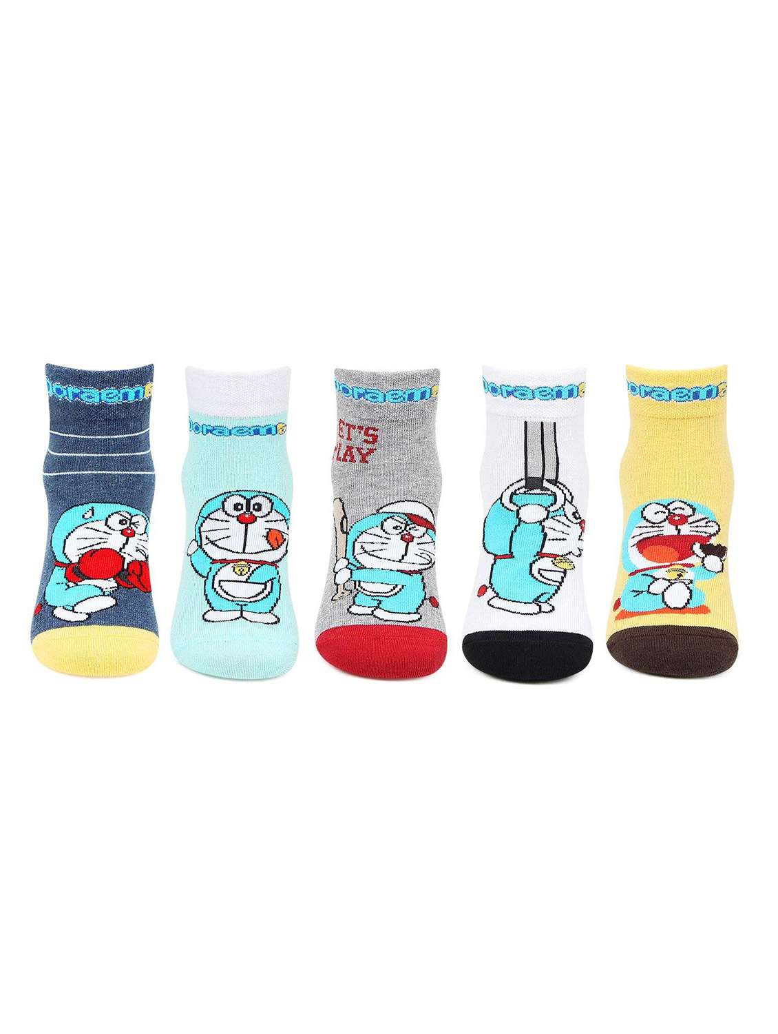 pack of 5 printed above ankle length sock