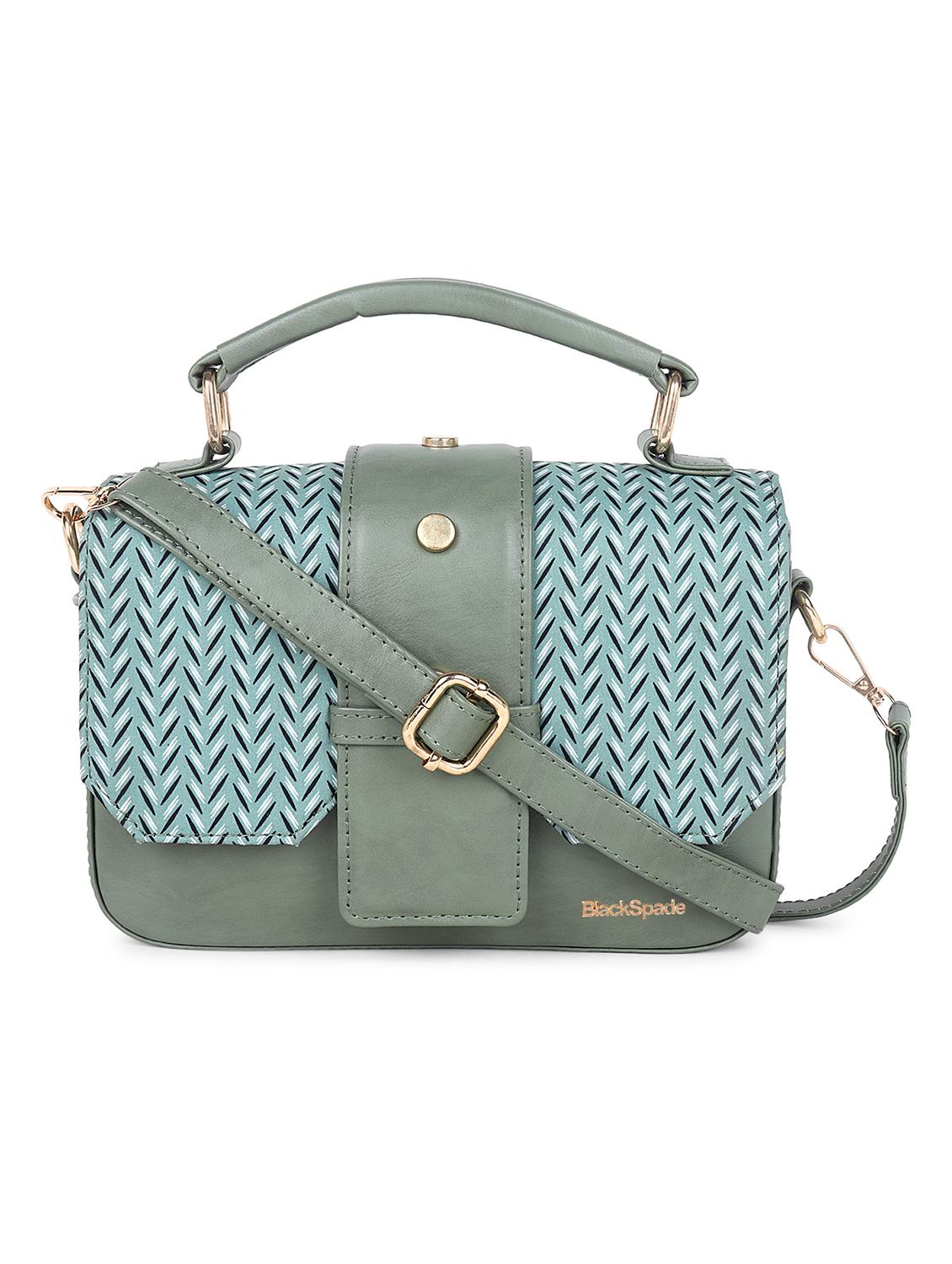 green printed regular sling bag - 18438548 - Zoom Image - 0