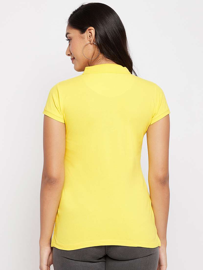 polo neck solid tee  - 18438590 -  Standard Image - 2
