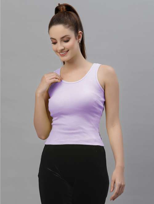 women's crop round neck top - 18439835 - Standard Image - 0