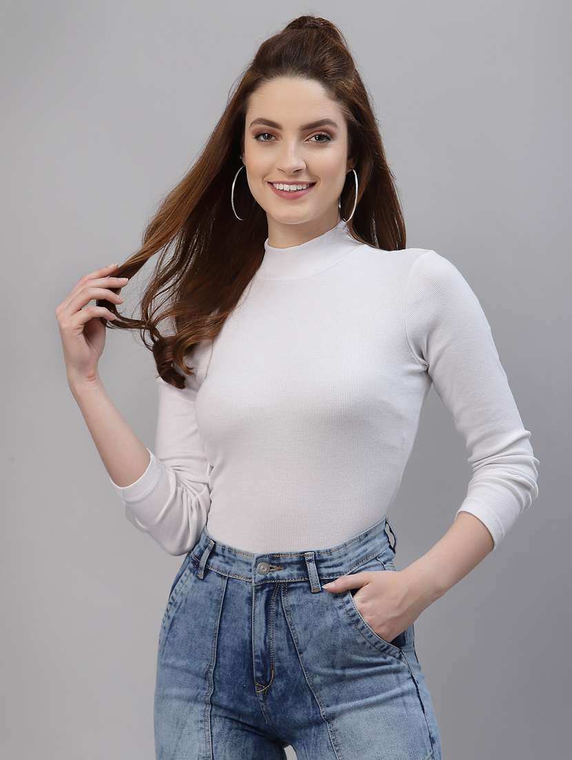 women's straight mock neck top - 18439839 -  Standard Image - 2