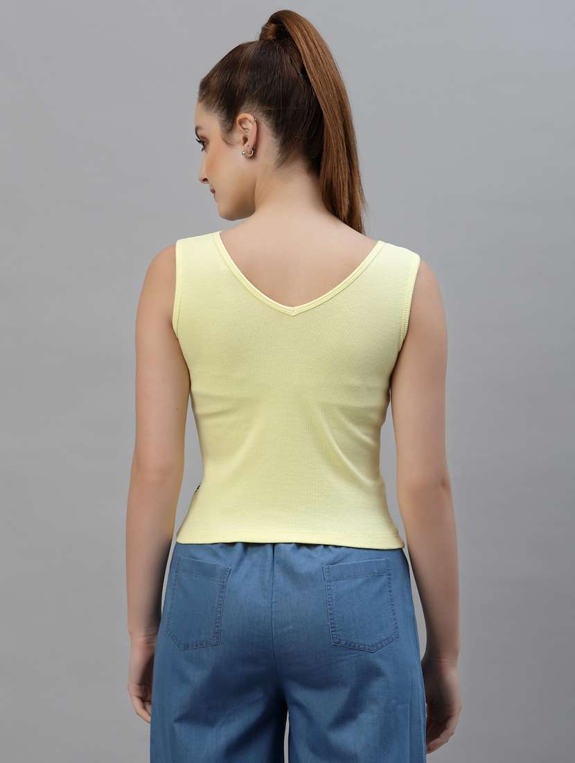women's tank top v neck top - 18439845 - Standard Image - 2