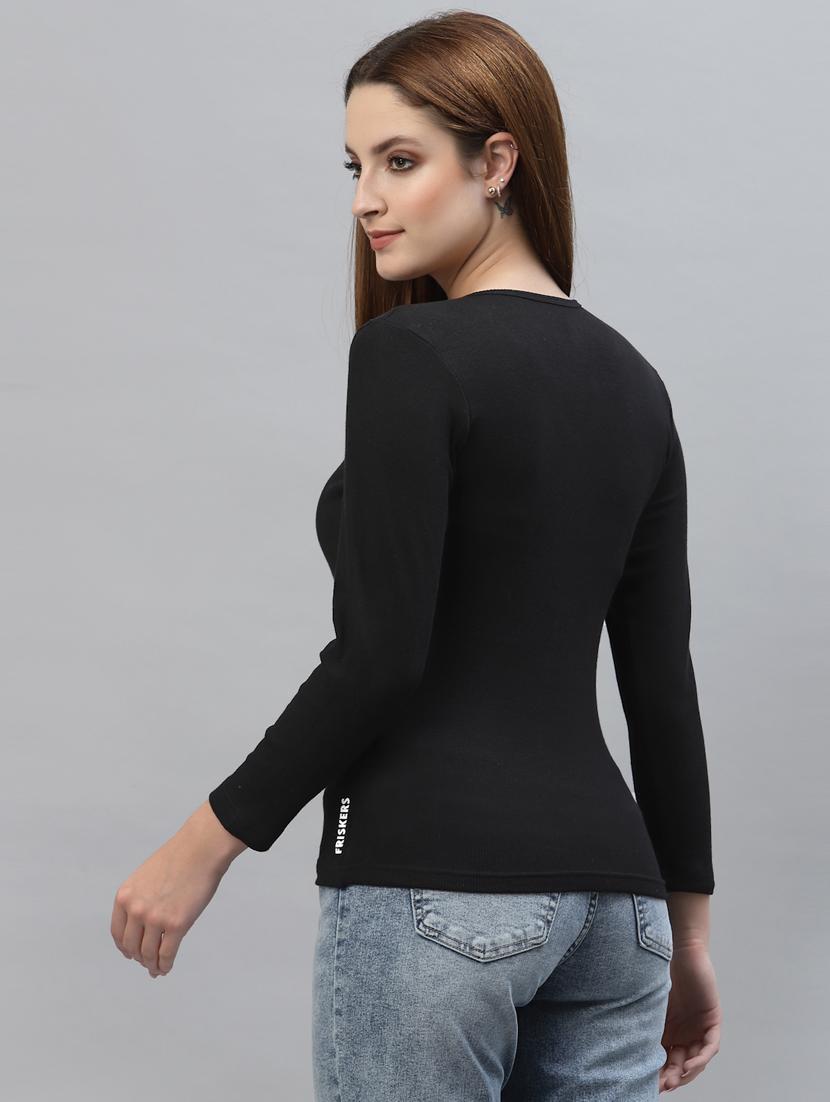 women's straight notch neck top - 18439867 - Standard Image - 2