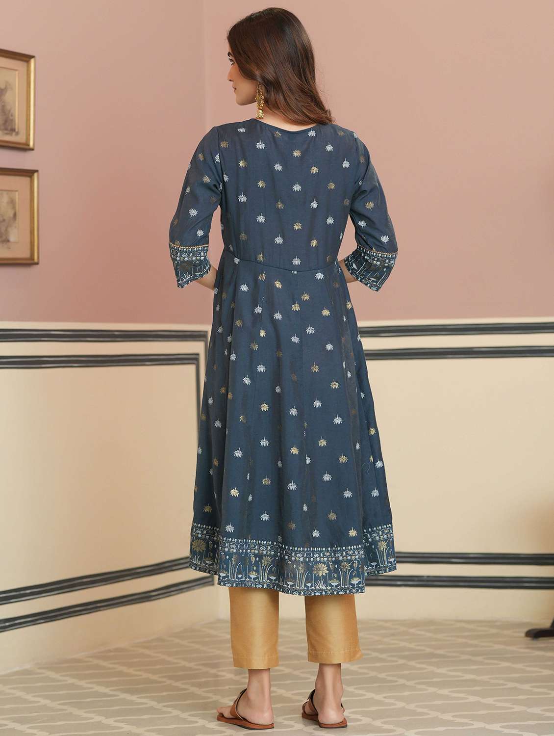 women's flared kurta - 18439916 -  Standard Image - 2