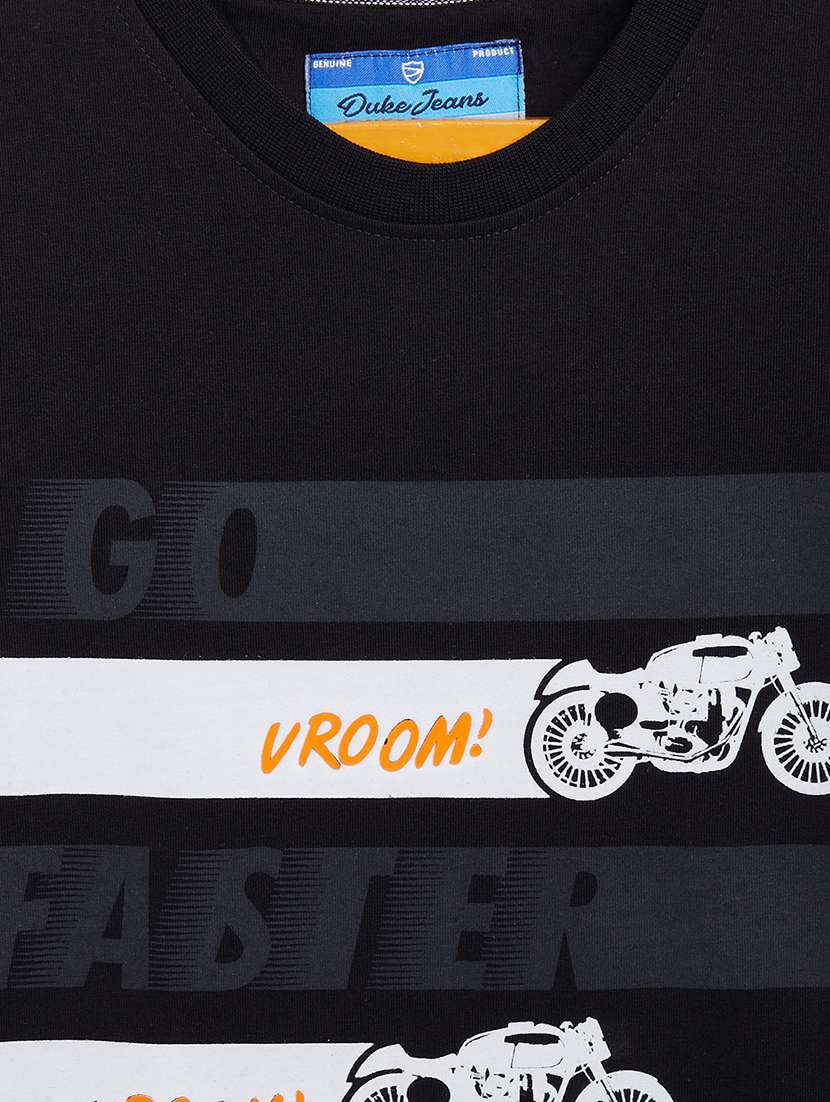 boys black printed t-shirt - 18440082 -  Standard Image - 2