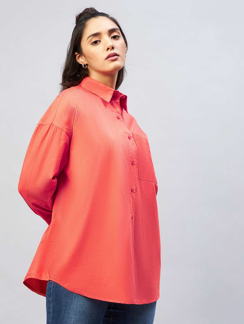 long sleeved solid regular shirt - 18440100 -  Standard Image - 2