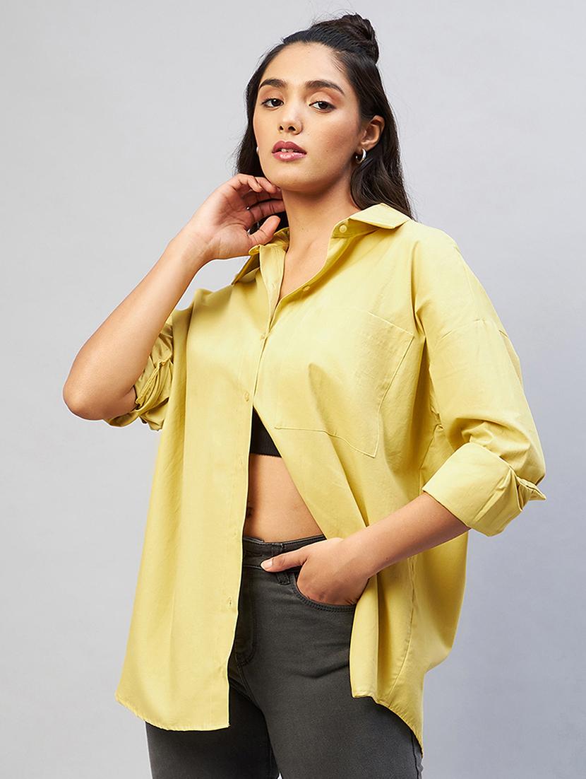 long sleeved solid regular shirt - 18440104 - Standard Image - 2