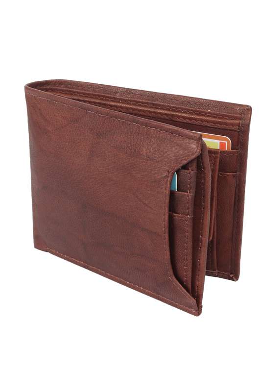 brown genuine leather wallet