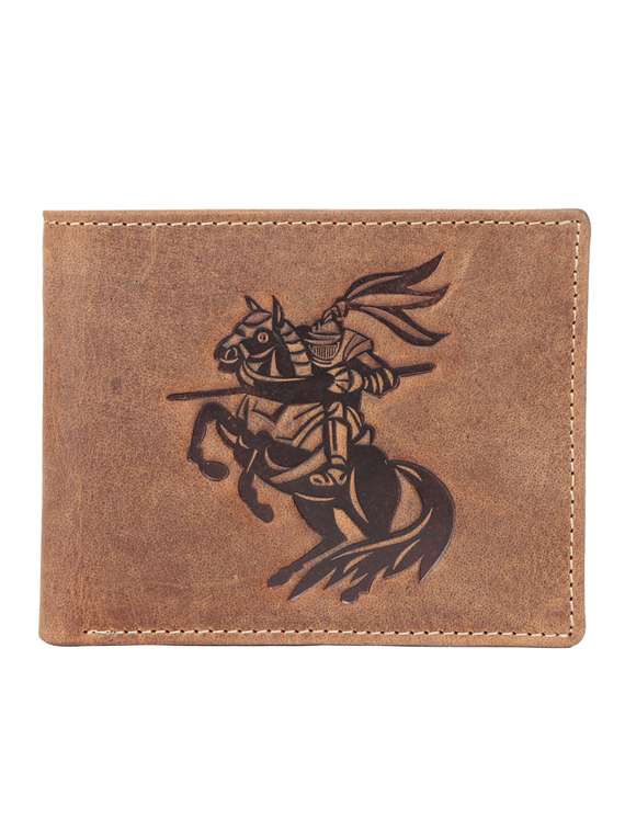 tan genuine leather wallet