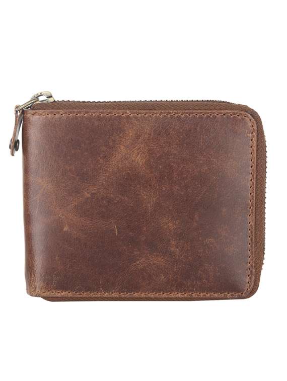 brown genuine leather wallet