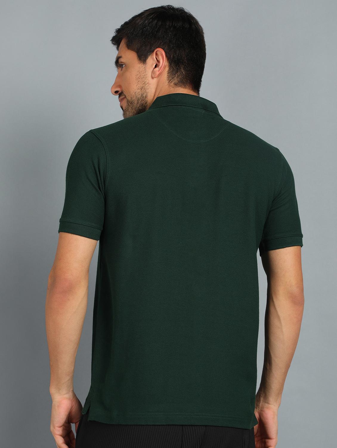 green solid polo t-shirt - 18440318 - Standard Image - 2