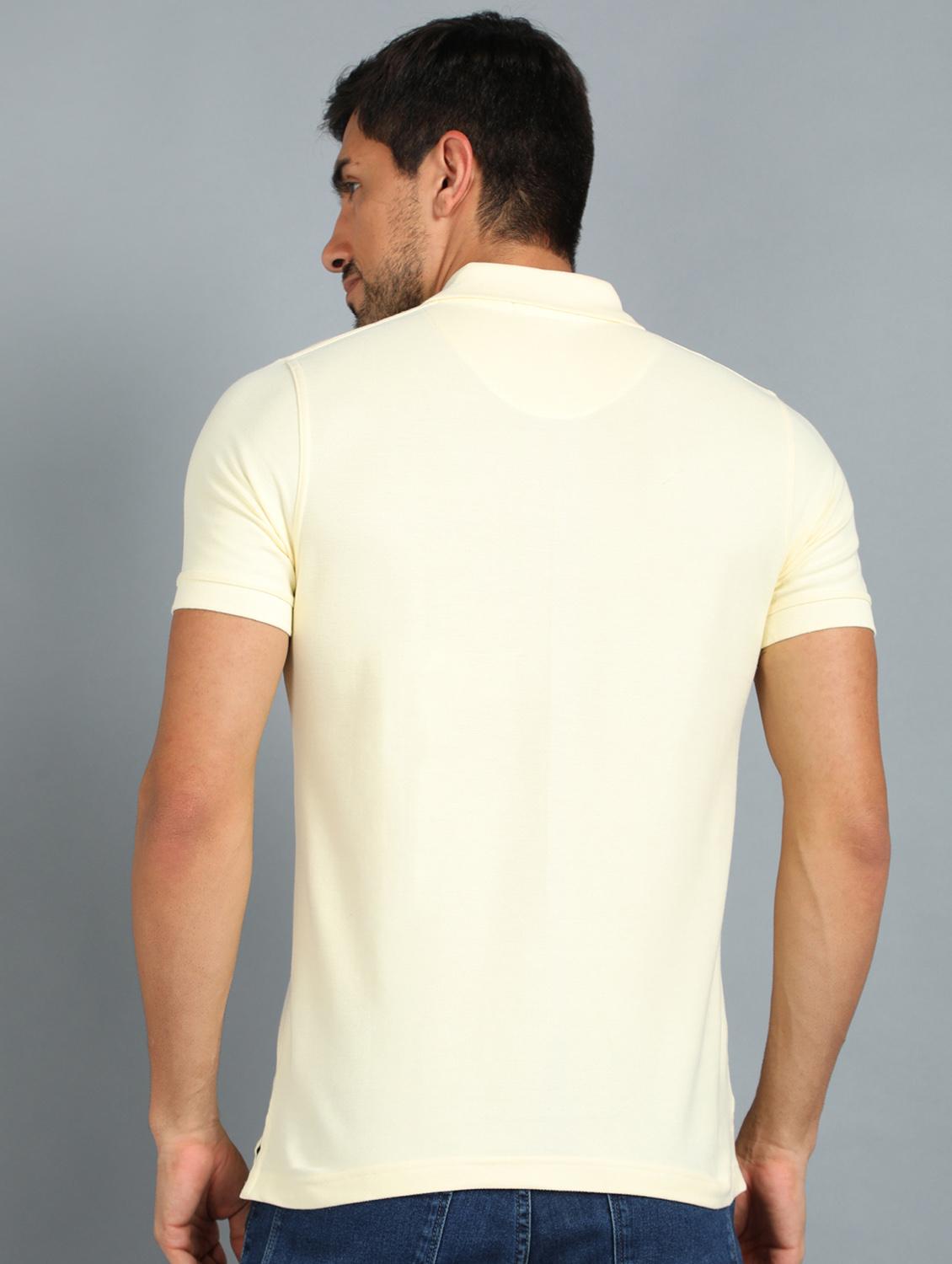 light yellow solid polo t-shirt - 18440320 - Standard Image - 2