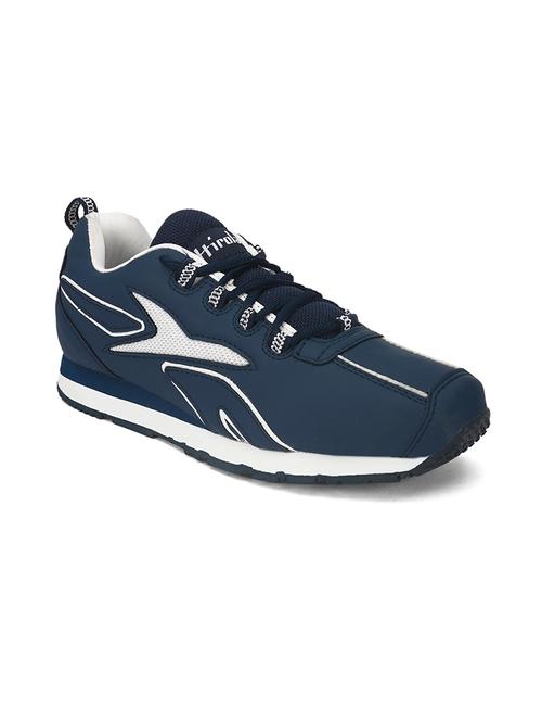 men navy blue lace up sport shoe - 18440456 - Standard Image - 0