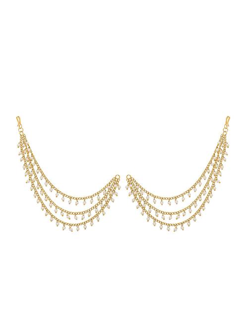  gold plated devsena style ear chains - 18440488 -  Standard Image - 0