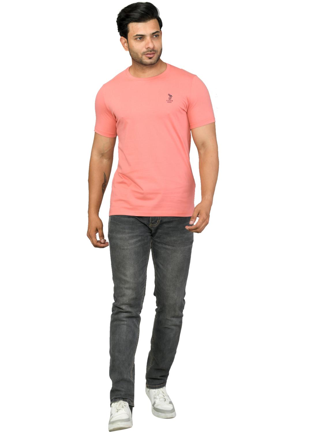peach solid t-shirt - 18440784 - Standard Image - 2