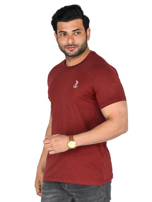 maroon solid t-shirt - 18440787 - Standard Image - 0