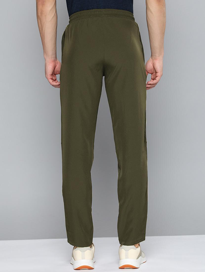 green solid full length track pant - 18440796 - Standard Image - 2