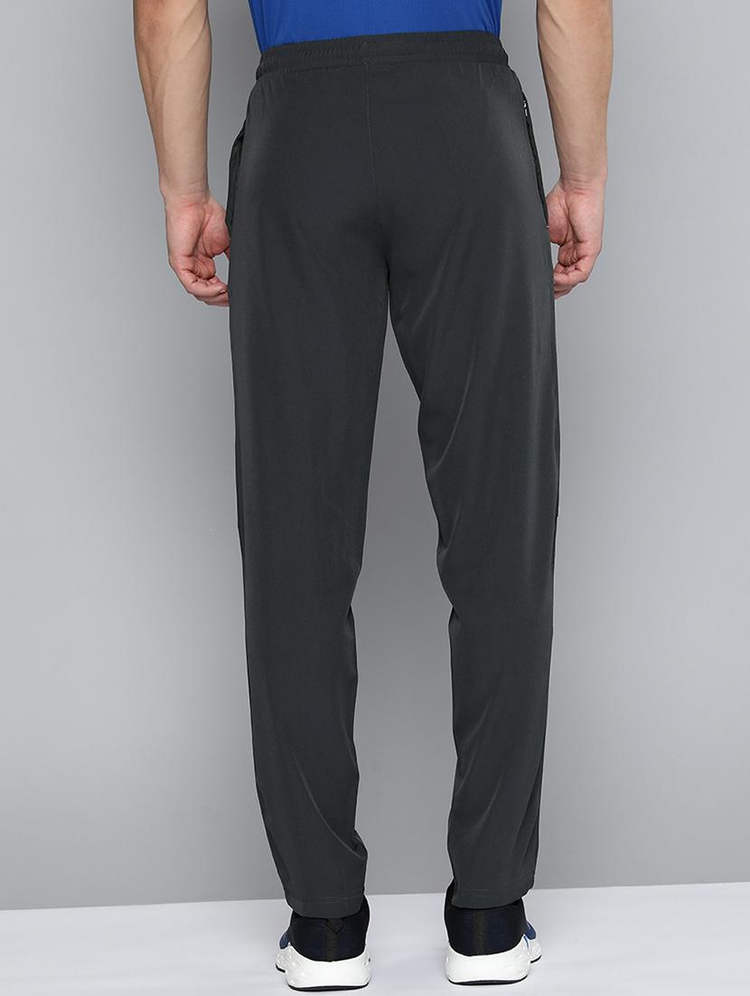 grey solid full length track pant - 18440798 - Standard Image - 2